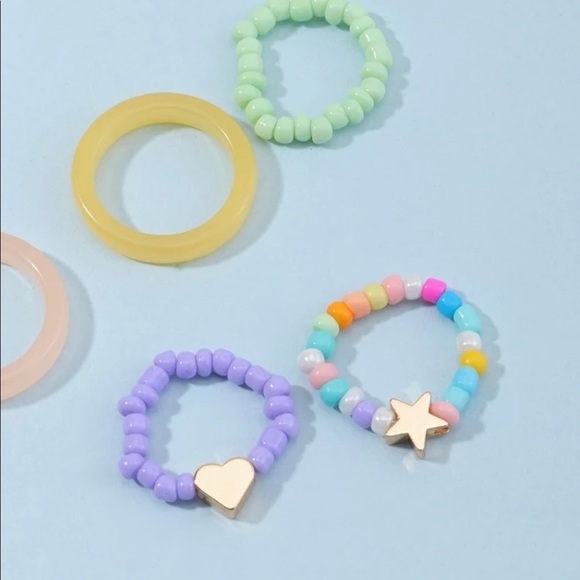 Rings - 7 pieces - beaded rings - Picture 1 of 3